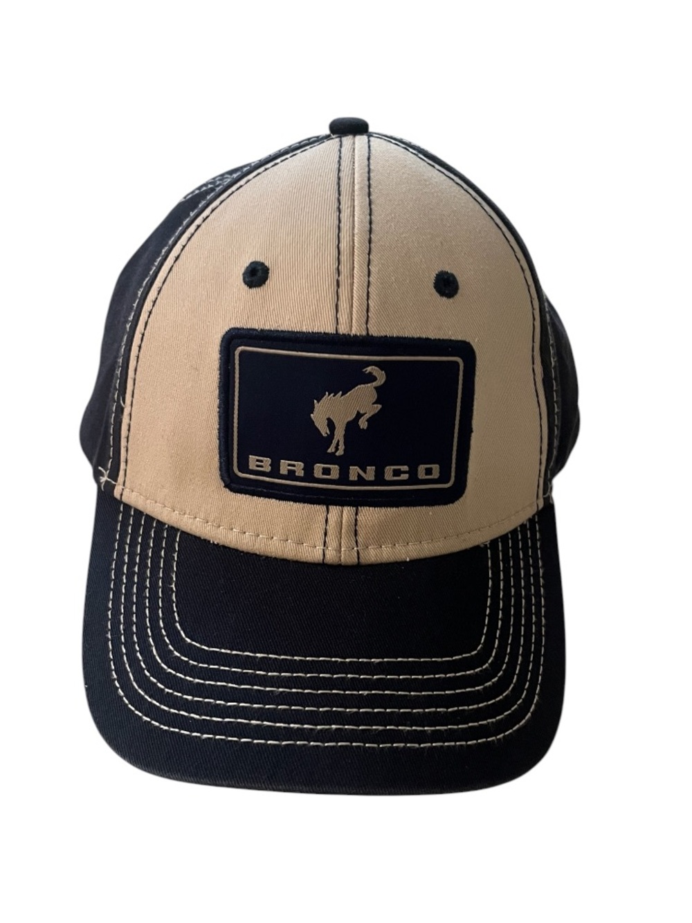 ▪️BRONCO▪️Patch Baseball Cap in Tan and Black